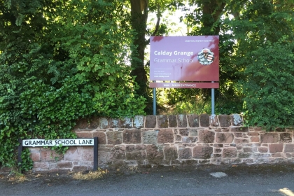Caldy Grange Grammar School Sign
